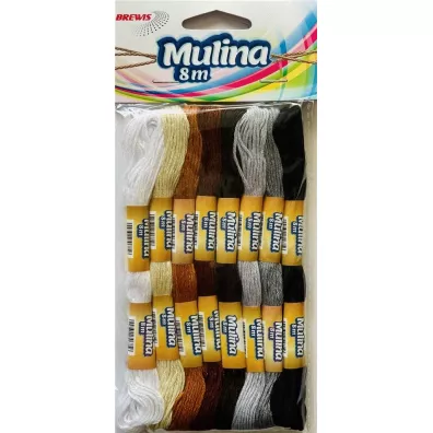 Brewis Mulina biały/beże/brązy/czarne 8m