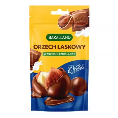 Bakalland Orzech laskowy w mlecznej czekoladzie 72 g