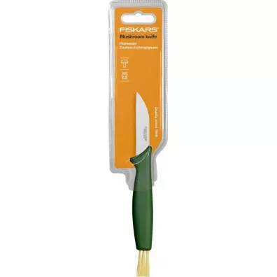 Fiskars Nóż do grzybów zielony ze szczoteczką