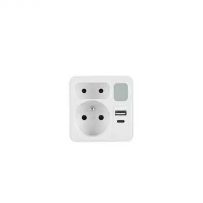 Plast-Rol Rozgałęźnik dwukrotny z lampką 1x usb + 1x usb c