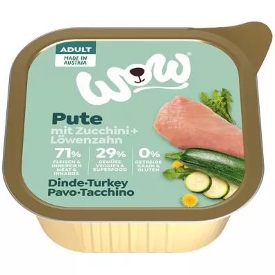 Wow Pute - indyk z cukinią i mniszkiem lekarskim 150 g