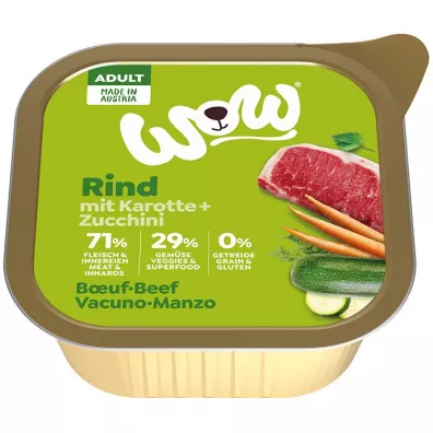 Wow Rind - wołowina z marchewką i cukinią 150 g