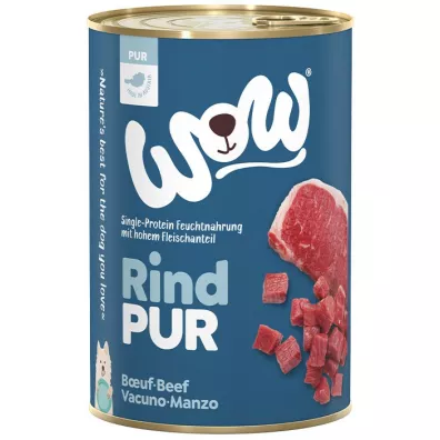 Wow Rind Pur - czysta wołowina karma monobiałkowa dla psa 400 g