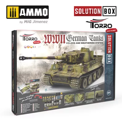 Ammo: Solution Box 01 - WWII German Tanks - Colors and Weathering System