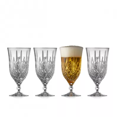 Lyngby Glas Szklanki do piwa ze szkła kryształowego Melodia 916094 4 x 400 ml