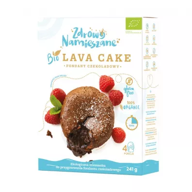 Zdrowo Namieszane Mieszanka na ciasto fondant czekoladowy (lava cake) bezglutenowa 241 g Bio