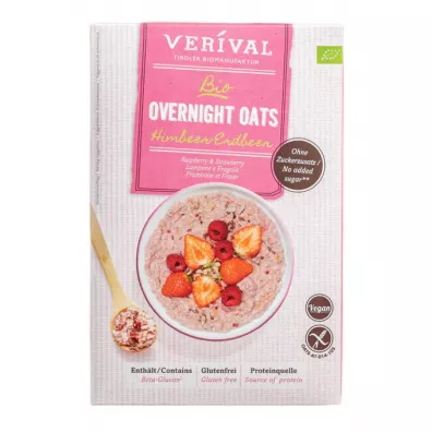 Verival Owsianka proteinowa z malinami i truskawkami 350 g Bio