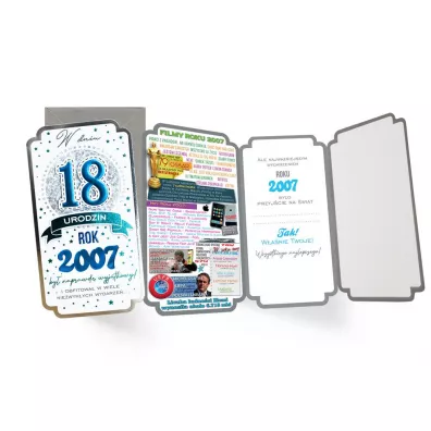 Kukartka Karnet urodziny 18