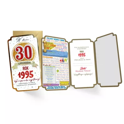 Kukartka Karnet urodziny 30