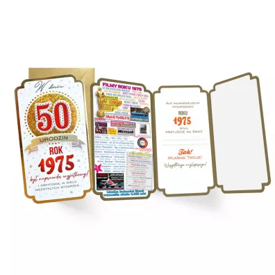Kukartka Karnet urodziny 50