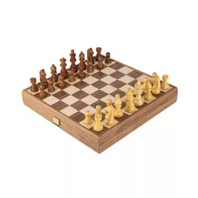 Staunton Szachy, zestaw drewniany z planszą 27cm Manopoulos