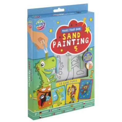 Zestaw obrazków samoprzylepnych +kolorowy piasek ZESTAW NIEBIESKI