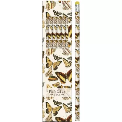 Ołówki ozdobne STPEN38 motyle 6 sztuk