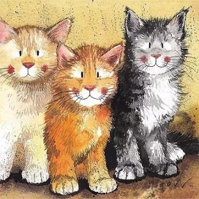 Alex Clark Karnet AC323 Koty Rodger, Dodger i Tinkerbell