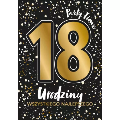 Henry Karnet A5 Urodziny 18 - Glamour black