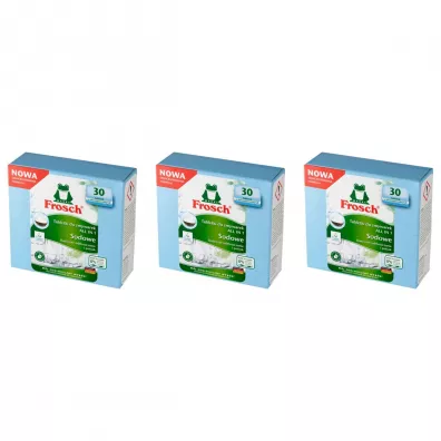 Frosch Sodowe tabletki do zmywarek All in 1 zestaw 3 x 30 szt.