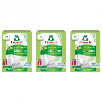 Frosch Tabletki do zmywarek Classic limonkowe zestaw 3 x 70 szt.