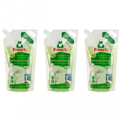 Frosch Winogronowy środek do kabin prysznicowych w worku zestaw 3 x 1 l