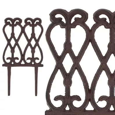 Esschert Design Płotek ogrodowy żeliwny w stylu wiktoriańskim 13,9x26,8 cm