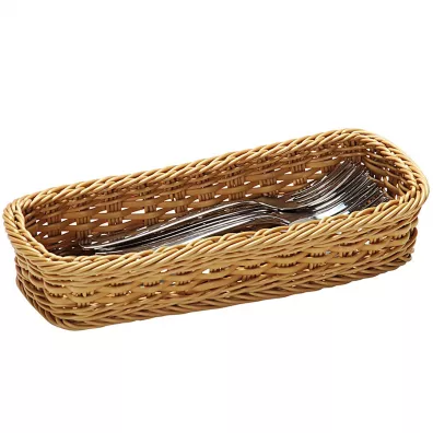 Kesper Pleciony koszyk na sztućce 28x12x6 cm