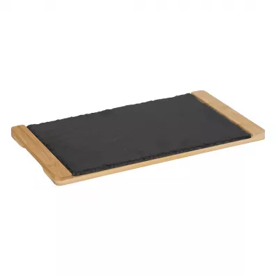 Secret de Gourmet Deska łupkowa z bambusową ramą 35x20 cm