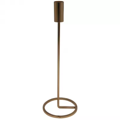 H&S Decoration Wysoki świecznik w kolorze złotym 31 cm