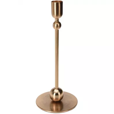 H&S Decoration Nowoczesny świecznik w kolorze złota 23 cm