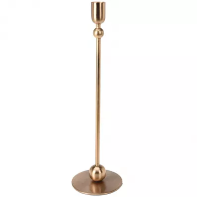 H&S Decoration Nowoczesny wysoki świecznik w kolorze złota 33 cm