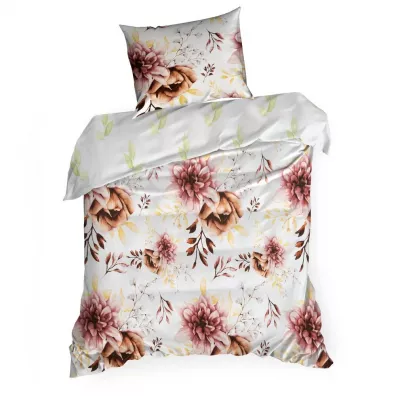 Eurofirany B.b. Choczyńscy Sp.J. Pościel Lea/11 140x200 kwiaty dwustronna
