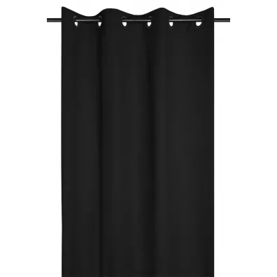 Stof Zasłona Duo 135x240 czarna bawełna