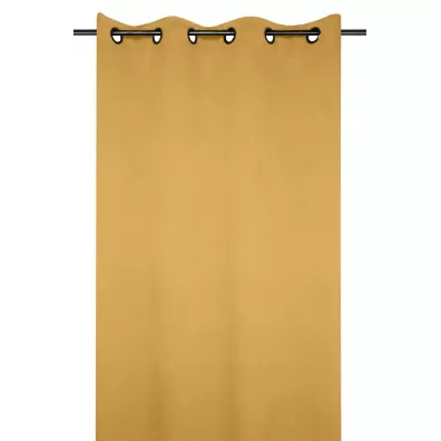 Stof Zasłona Notte 135x250 musztardowa zaciemniająca