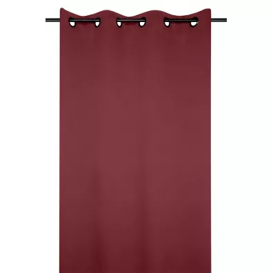 Stof Zasłona Notte 135x250 burgundowa zaciemniająca