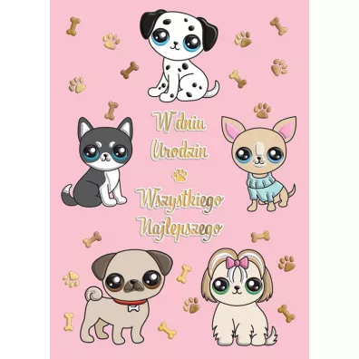 Henry Karnet B6 Urodziny - Pieski