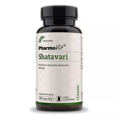 Pharmovit Shatavari ekstrakt (500 mg) bezglutenowy suplement diety 90 kaps.