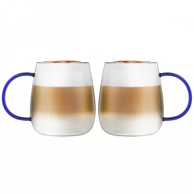 Vialli Design Komplet szklanek z niebieskim uchem Bolla 1135 2 x 400 ml