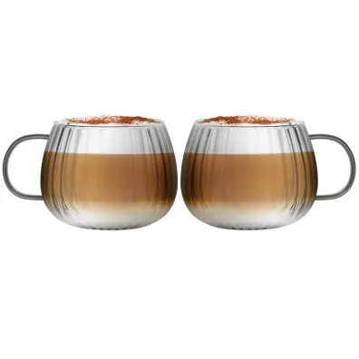 Vialli Design Komplet szklanek z szarym uchem Tulip 1203 2 x 350 ml