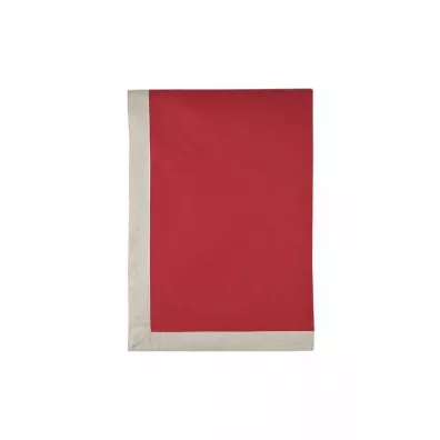 Stof Obrus Duo 140x200 czerwony jasnobeżowy