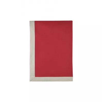 Stof Obrus Duo 140x240 czerwony jasnobeżowy