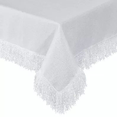 Eurofirany B.b. Choczyńscy Sp.J. Elegancki obrus Jasper 140x280 biały