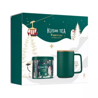 Kusmi Tea Zestaw Herbata czarna Tsarevna 120 g + Kubek z zaparzaczem