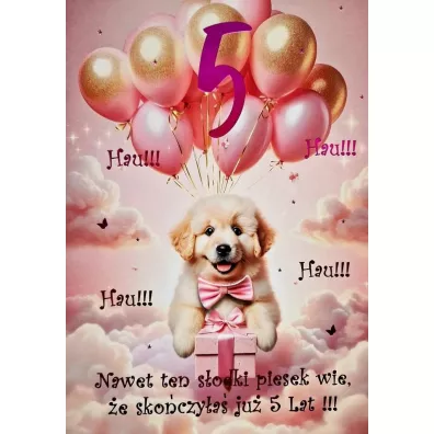 Karnet Urodziny 5 3K