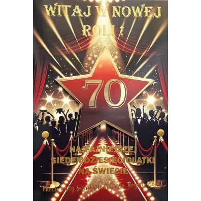 Karnet Urodziny 70 4K