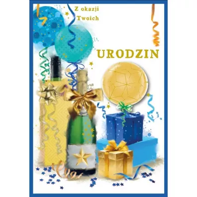 Kukartka Karnet DK-1223 Urodziny (wymienne cyfry)