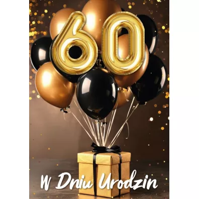 Armin Style Karnet B6 3D Urodziny 60