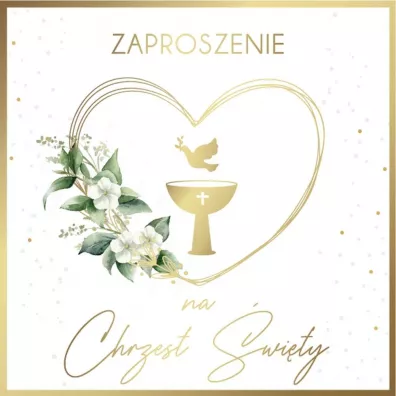 Armin Style Zaproszenie Chrzest (5szt)