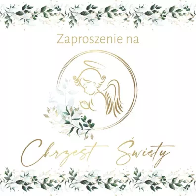 Armin Style Zaproszenie Chrzest (5szt)