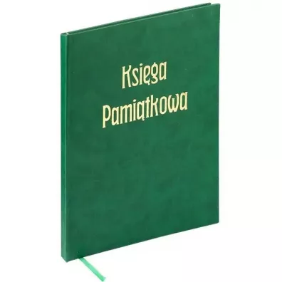 Księga pamiątkowa A4 120 kartek zielona GRAND