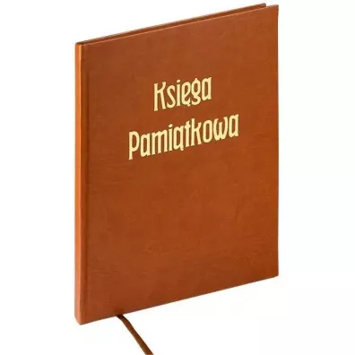 Księga pamiątkowa A4 120 kartek brązowa GRAND