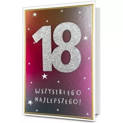 Karnet B6 Urodziny Osiemnastka