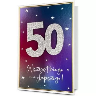 Karnet B6 Urodziny 50